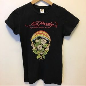 Ed Hardy Black Graphic Tee